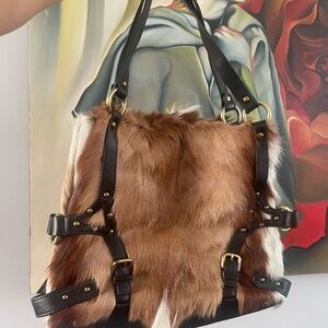 Diane Gail African Antelope Springbrok Hide fur Bag